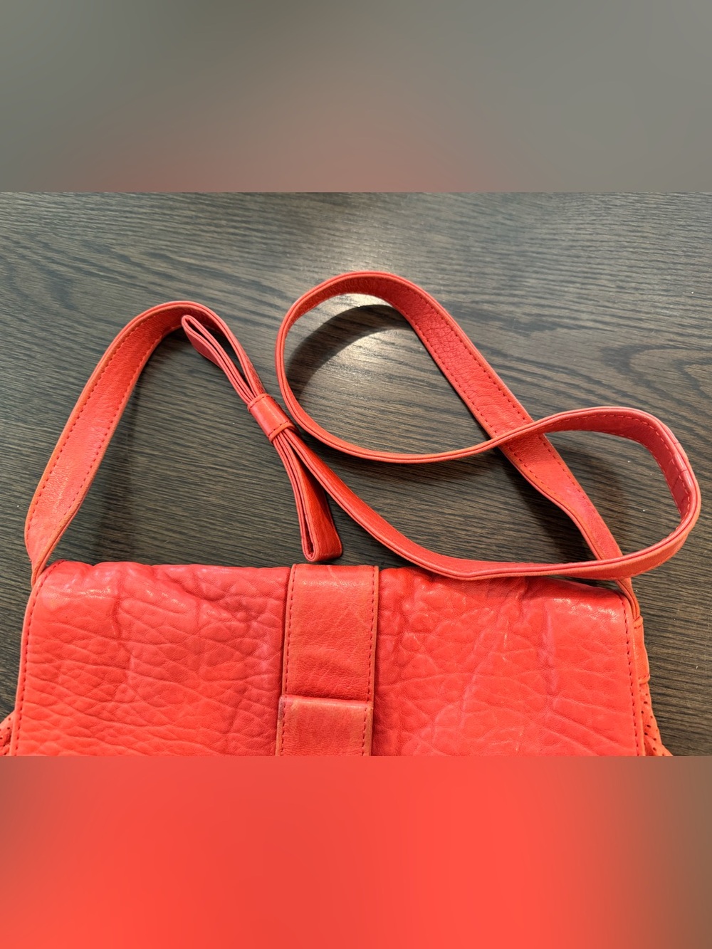 See by Chloe Red Coral Women's Crossbody Bag with Front Flap Vintage - Picture 9 of 13